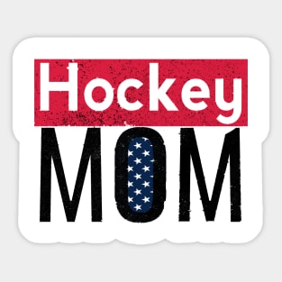 American Hockey Mom Red and Black Sticker